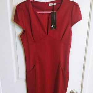 NEW Anself Red size Large Cocktail Dress